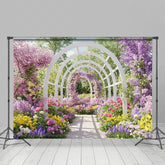 Lofaris Ourdoor Floral Arched Door Sweet Wedding Backdrop